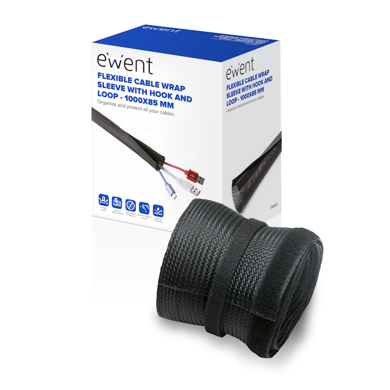 EW1557 | Manguito para envoltura de cable con cierre Velcro 1000x85mm | Ewent | distributori informatica