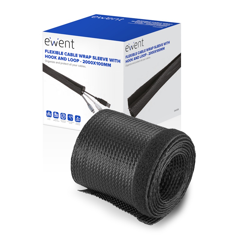 EW1558 | Manguito para envoltura de cable con cierre Velcro 2000x100m | Ewent | distributori informatica