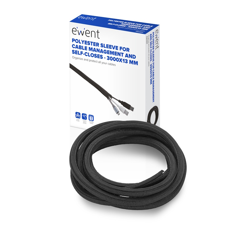 EW1559 | Manguito para gestión de cables con auto-cierre 3000x13 mm | Ewent | distributori informatica