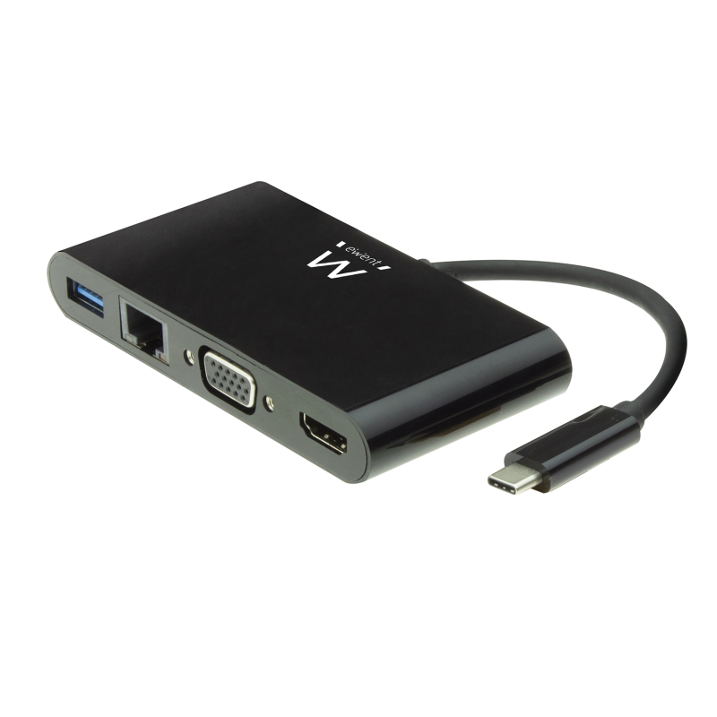 EW9827 | Docking Station 4K de USB-C a HDMI o VGA con ethernet y USB | Ewent | distributori informatica