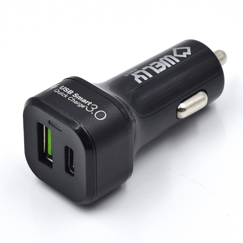 WY11000 | Caricatore da Macchina USB Type-C con Quick Charge 3.0 | Welly Pro | distributori informatica