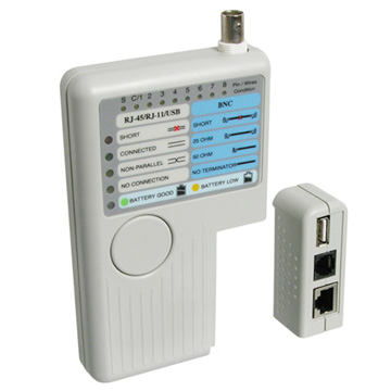 WPCTST002 | CABLE TESTER RJ11/12/45 BNC E USB | WP Cabling | distributori informatica