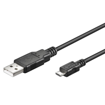 EC1019 | Cavo USB 2.0 A/B Micro M/M, 1.0 mt nero, polybag | Ewent | distributori informatica
