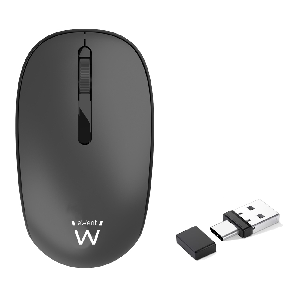 EW3206 | Mouse Wireless a Clic Silenzioso con Ricev USB Combo USB A+C | Ewent | distributori informatica